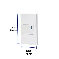 Placa armada 1 interruptor, 1.5 módulos, Española, blanco - PA-APSE15-EB / 45592