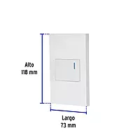 Placa armada 1 interruptor de 3vías, 1.5mód, Española,blanco - PA-APSE15-EEB / 45600