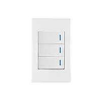 Placa armada 3 interruptores 1de 3vías,1 mod,Española,blanco - PA-APTR-EEB / 45606