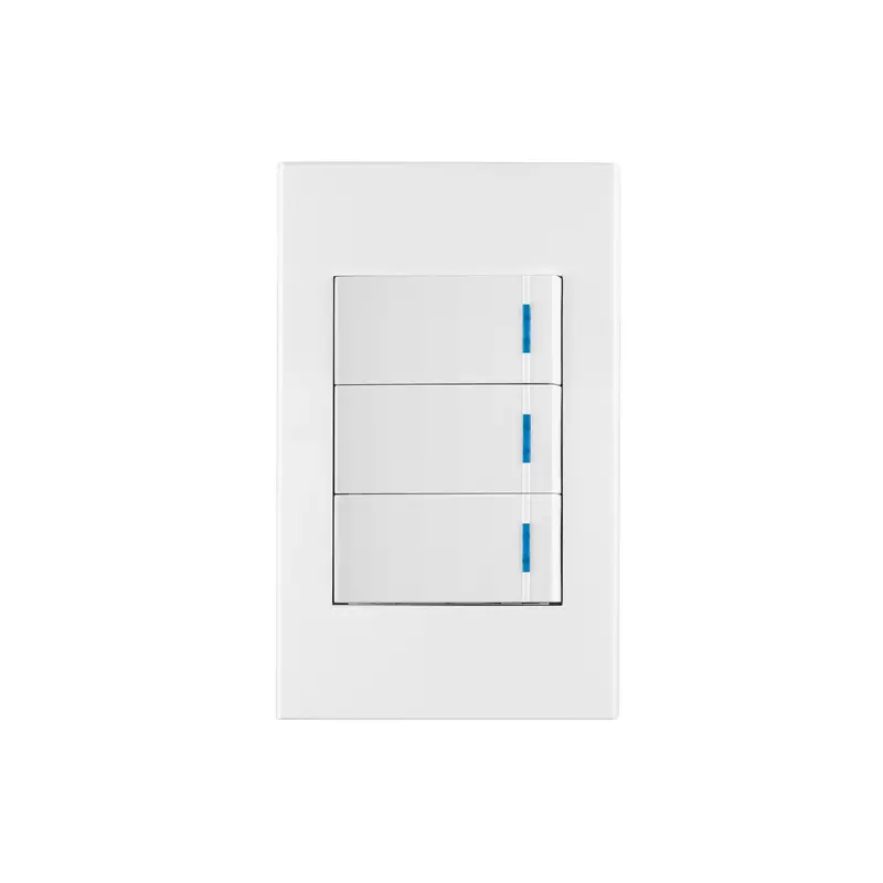 Placa armada 3 interruptores 1de 3vías,1 mod,Española,blanco - PA-APTR-EEB / 45606