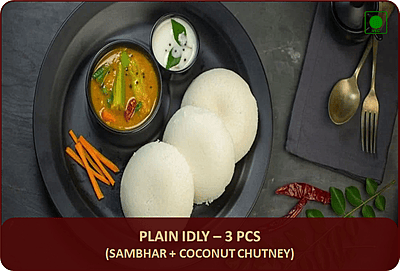 Plain Idly - 3 Pcs Plain Idly - 3 Pcs