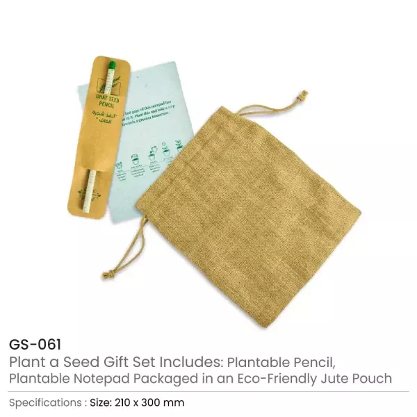 Sustainable Plant a Seed Gift Set with Eco-friendly Jute Pouch