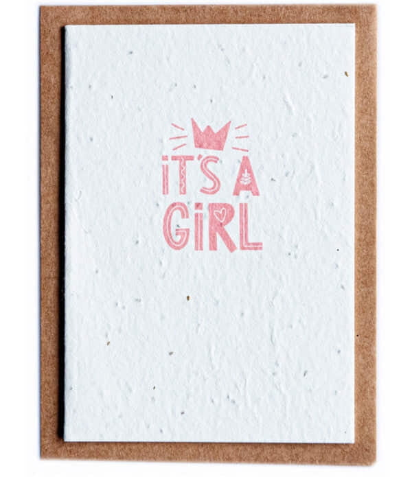 Plantable Wildflower Seed Card - Its a Girl