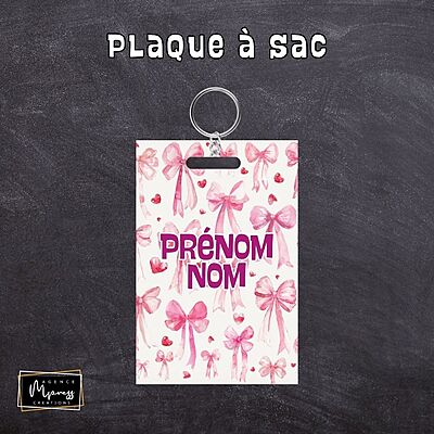 Plaque à sac / Duo - Boucles roses