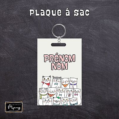 Plaque à sac / Duo - Chats Plaque à sac / Duo - Chats