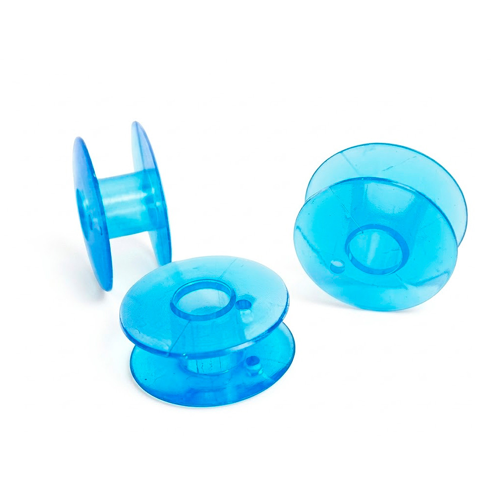 Carretel Plástico Bajo Azul Paquete X 200 Unidades