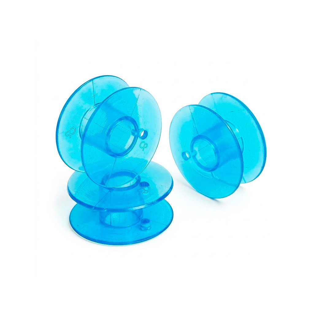 Carretel Plástico Alto Azul Paquete X 200 Unidades