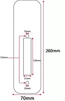 Upgrade RETROFIT PLATE (RECTANGLE 280 x 70mm) - Stainless Steel