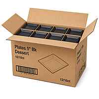 Plates 5" Bk Dessert 12/10ct