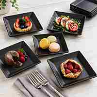 Plates 5" Bk Dessert 12/10ct