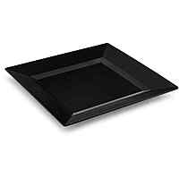 Plates Square BLK 10" 12/10