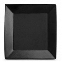 Plates Square BLK 9" 1/4" 10/12