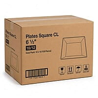 Plates Square CL 6 1/2" 10/12