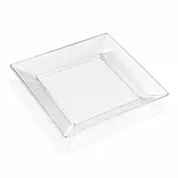 Plates Square Clear 6" 12/10