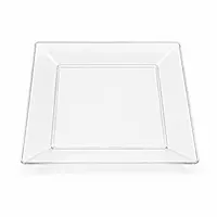 Plates Square Clear 6" 12/10