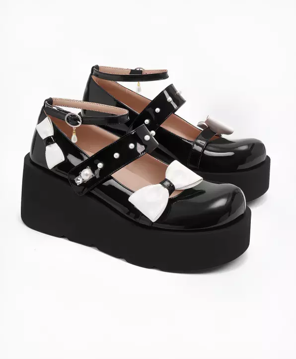 Platform Shoes (Bowknot And Pearl) NEW