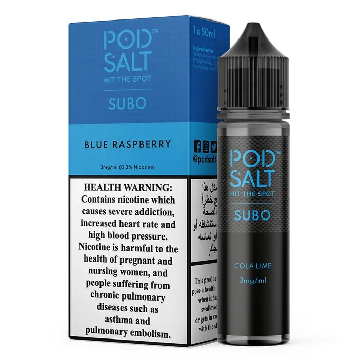 Pod Salt 50ML - Subo Blue Raspberry 3MG