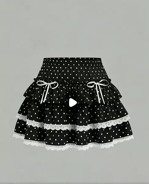 Sweet Bow Polka Dot Skirt