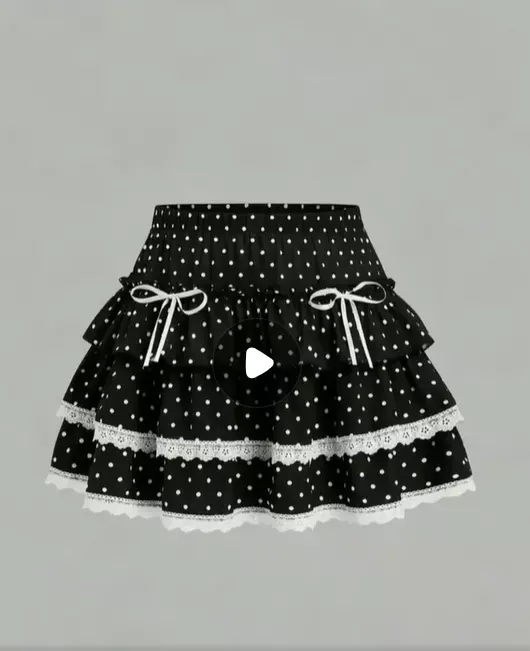 Sweet Bow Polka Dot Skirt