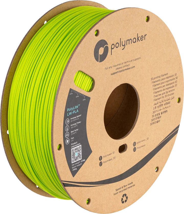    PolyLite LW-PLA(1.75mm, 800g) Bright Green