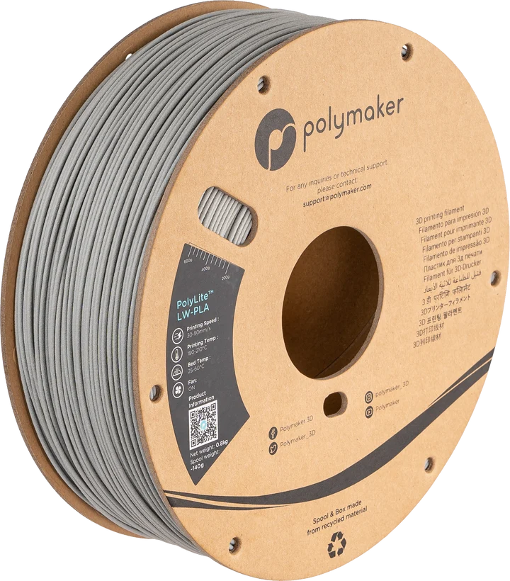 PolyLite LW-PLA(1.75mm, 800g) Grey