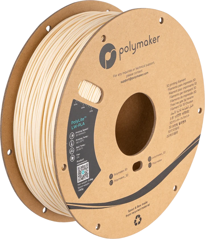 PolyLite LW-PLA(1.75mm, 800g) White