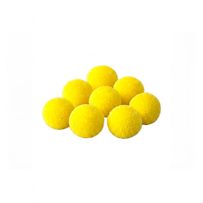 Pompones Unicolor 1.0 Centímetros Color Amarillo 05 Paquete por 1000 Unidades