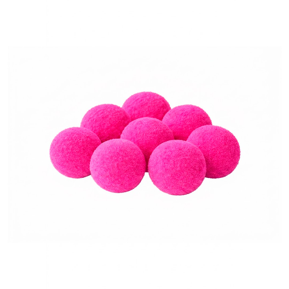 Pompones Unicolor 1.0 Centímetros Color Fucsia 14 Paquete por 1000 Unidades