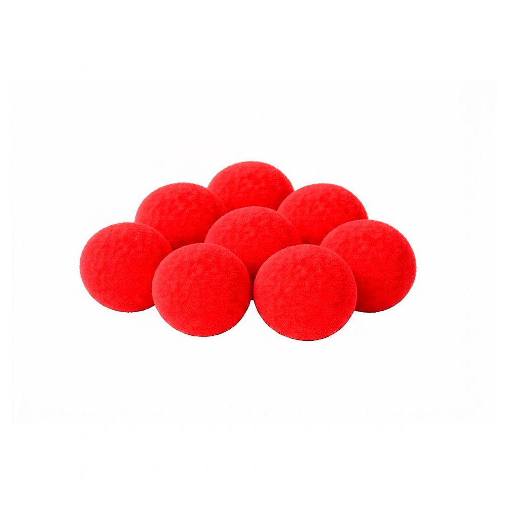 Pompones Unicolor 1.0 Centímetros Color Rojo Paquete por 1000 Unidades
