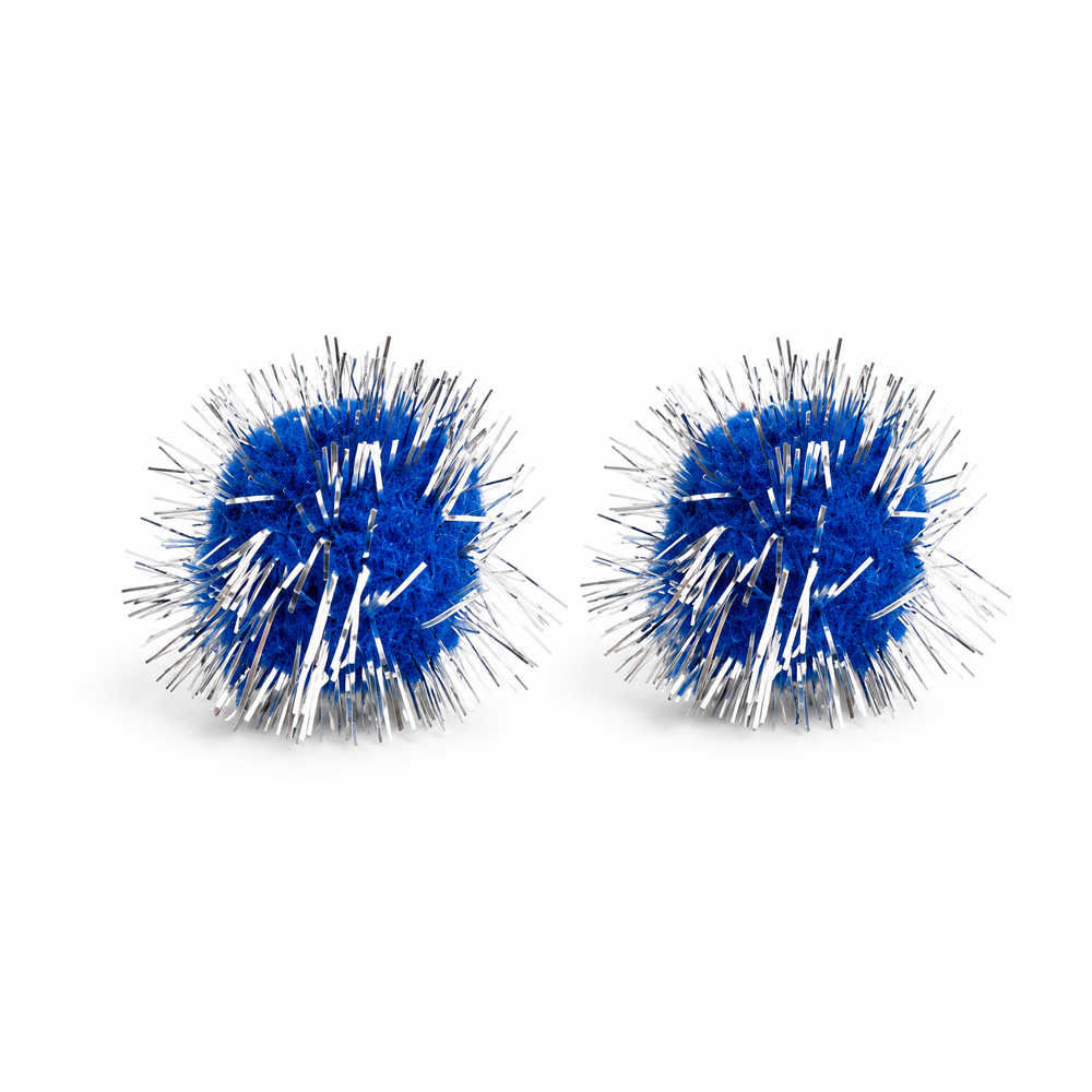 Pompones Metalizados 25Mm Azul Paquete X 50 Unidades Pompones Metalizados 25Mm Azul Paquete X 50 Unidades