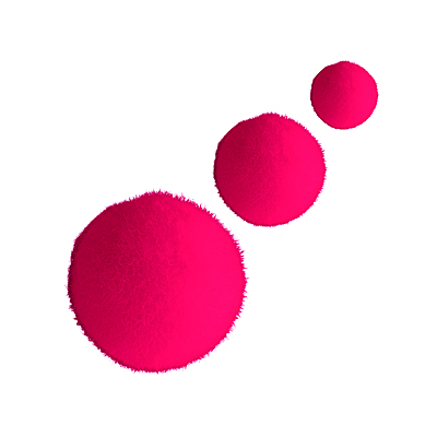 Pompones Unicolor 1.5 Centímetros Color Rojo Paquete por 1000 Unidades