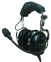 POOLEYS Aviation Headset - Dual Plug - Passive + FREE Headset Bag + FREE Accessories