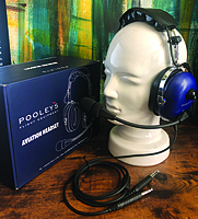 POOLEYS Aviation Headset - Dual Plug - Passive + FREE Headset Bag + FREE Accessories