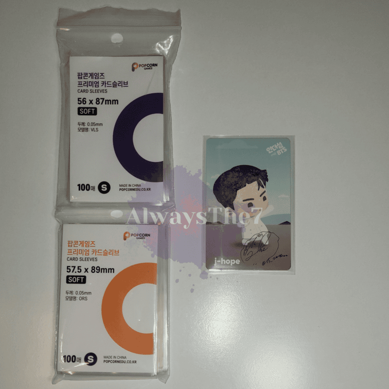 Popcorn Card Sleeves 56x87 57.5x89 Soft Double Sleeved