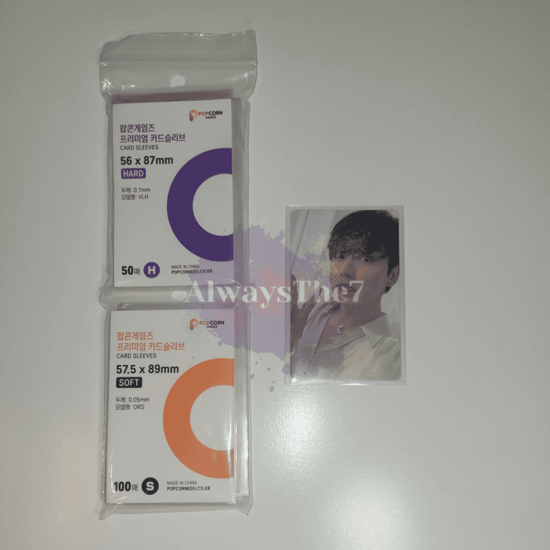 Popcorn Card Sleeves 56x87 Hard 57.5x89 Soft Double Sleeved