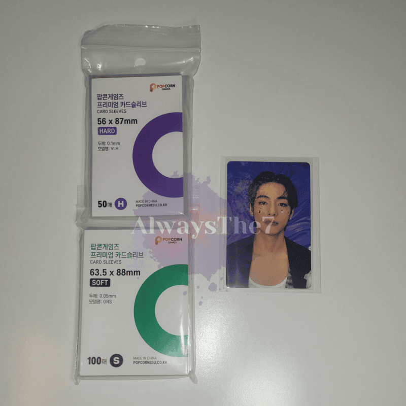 Popcorn Card Sleeves 56x87 Hard 63.5x88 Soft Double Sleeved