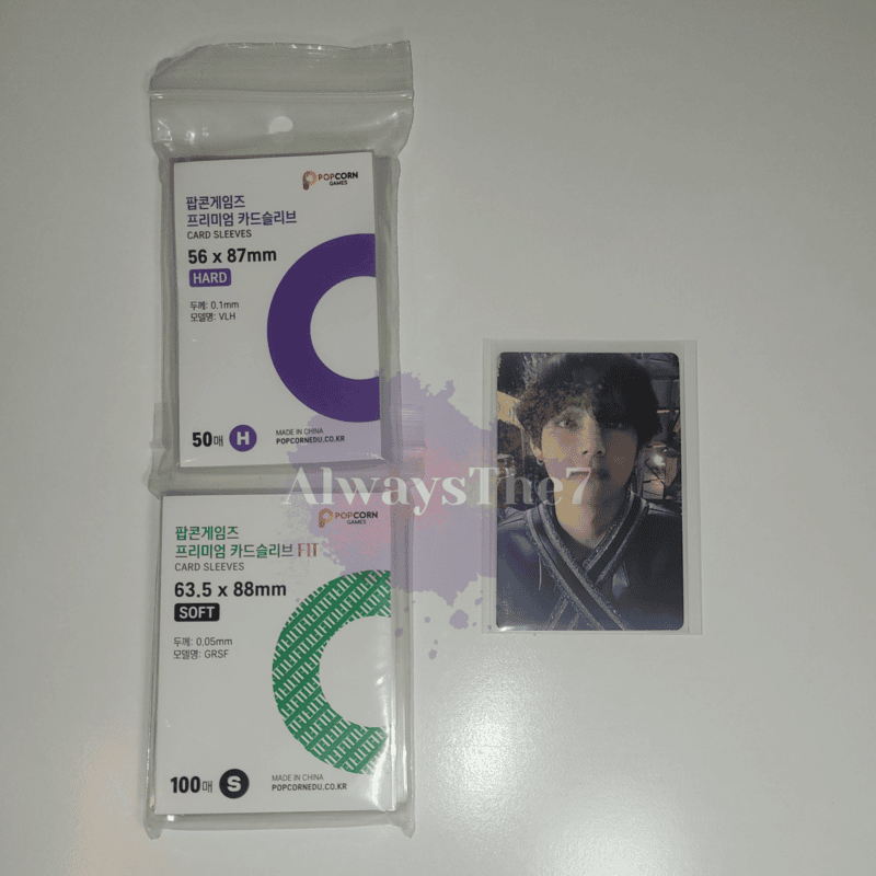 Popcorn Card Sleeves 56x87 Hard 63.5x88 Fit Soft Double Sleeved