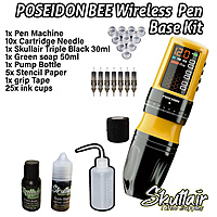 POSEIDON BEE Wireless Tattoo Pen – Honeycomb LED Base Tattoo Kit POSEIDON BEE Wireless Tattoo Pen – Honeycomb LED Base Tattoo Kit