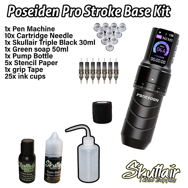 POSEIDON Professional Adjustable stroke Wireless Base Tattoo Kit POSEIDON Professional Adjustable stroke Wireless Base Tattoo Kit