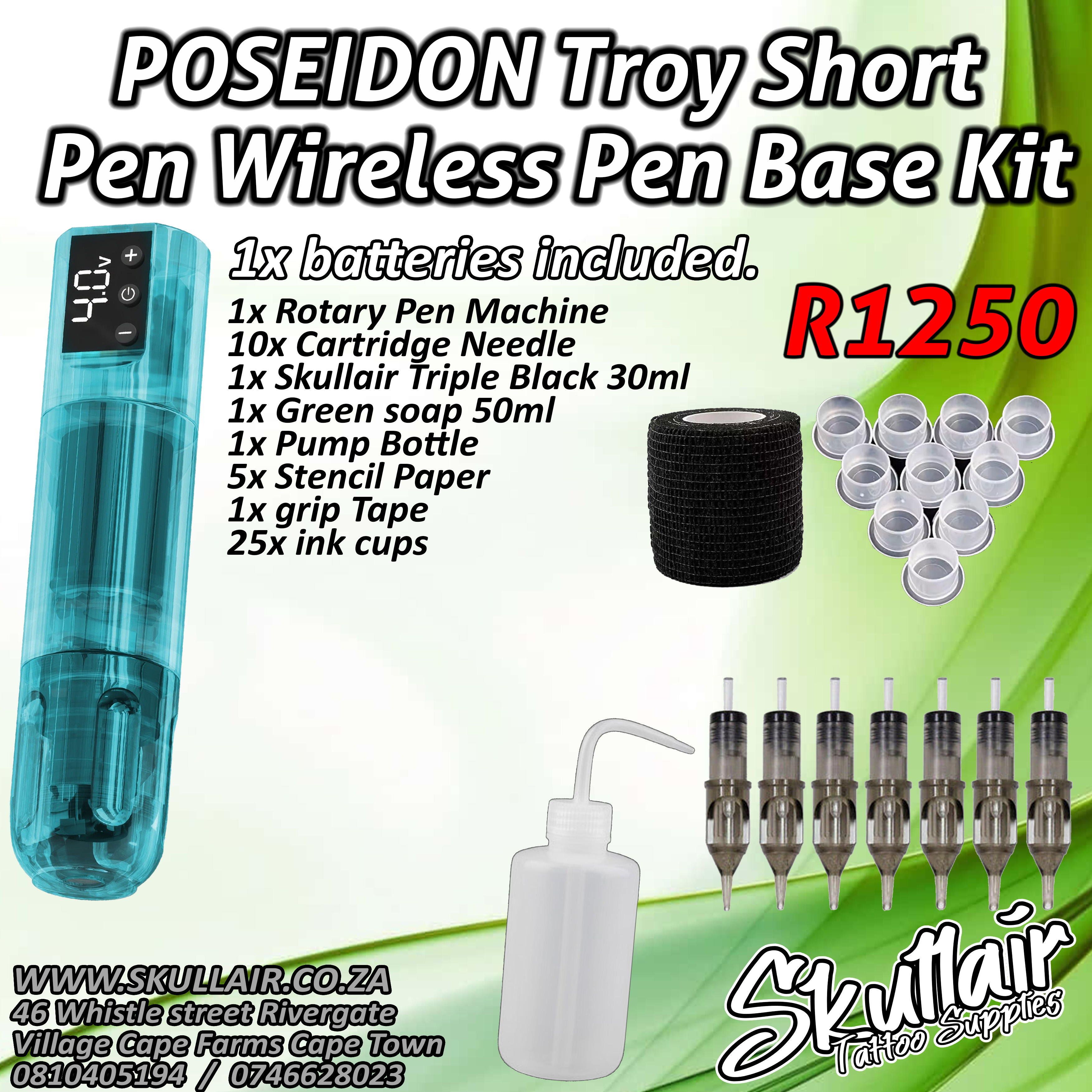 POSEIDON Troy Short Pen Wireless Pen Base Kit