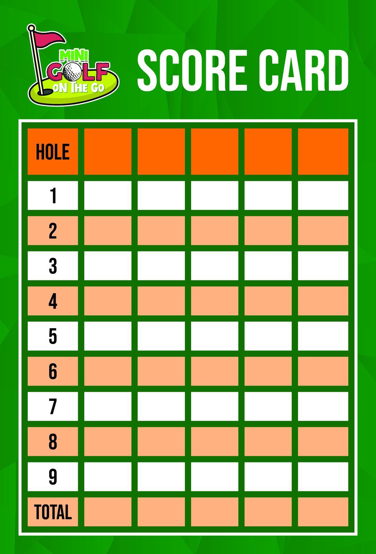 Custom Designed Score Cards Custom Designed Score Cards