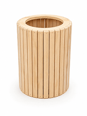 Wooden Round Planter | Decorative Indoor Plant Holder