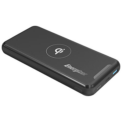 Power Bank 10000 mAh USB-A/USB-C Avec Qi Charger Energizer Noir