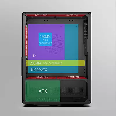 Power X Cabinet With Smps V500 Black Power X Cabinet With Smps V500 Black