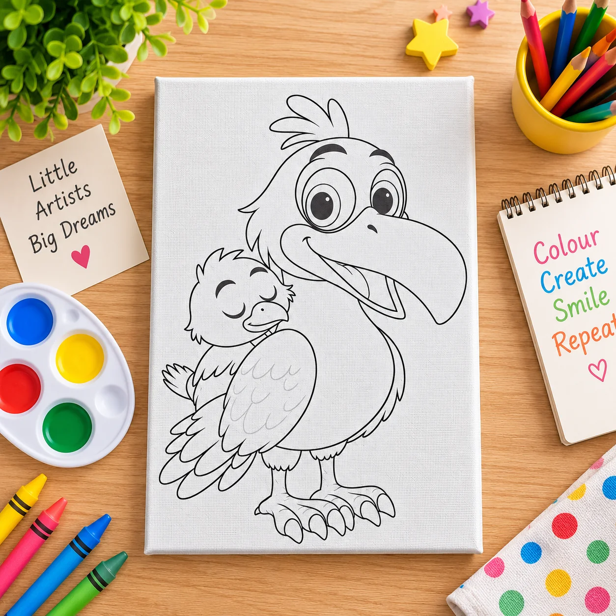 Artist Canvas – Pre-Printed Set of 2 | 20 × 30 CM