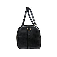 Premium Carthorse Black Leather Duffle Bag