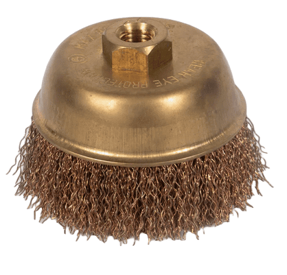 65MM COPPER WIRE CUP BRUSH,5/8-11
