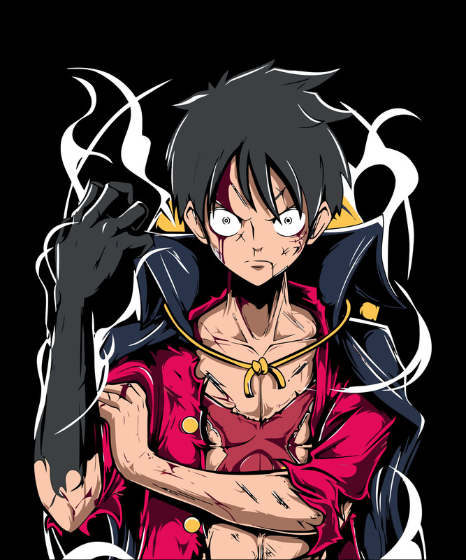 Rubber Pirate King – Pirate Anime Parody Black T-Shirt