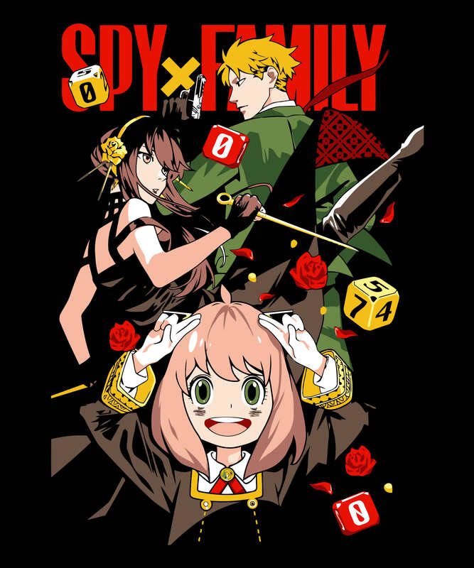 Secret Agent Family – Spy Anime Parody Black T-Shirt