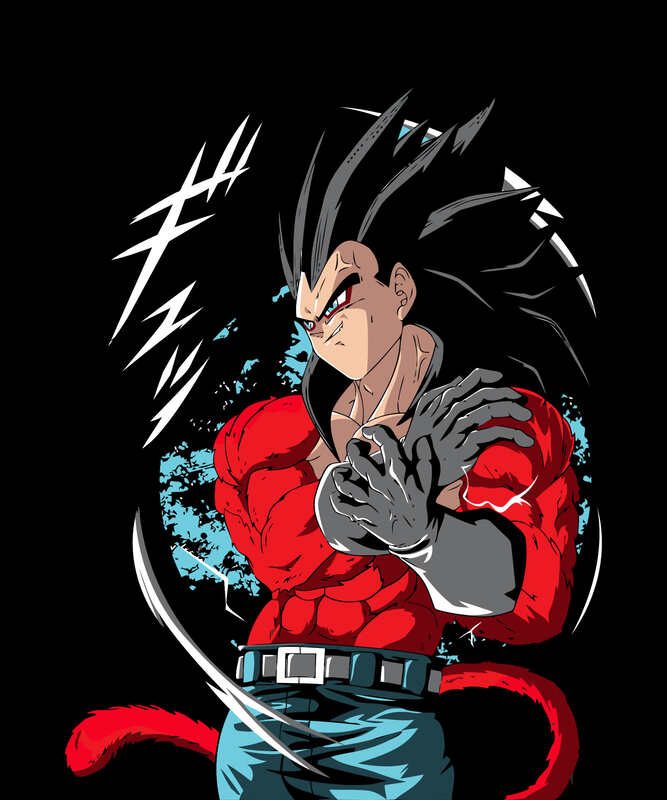 Primal Saiyan Evolution – Anime Parody Black T-Shirt